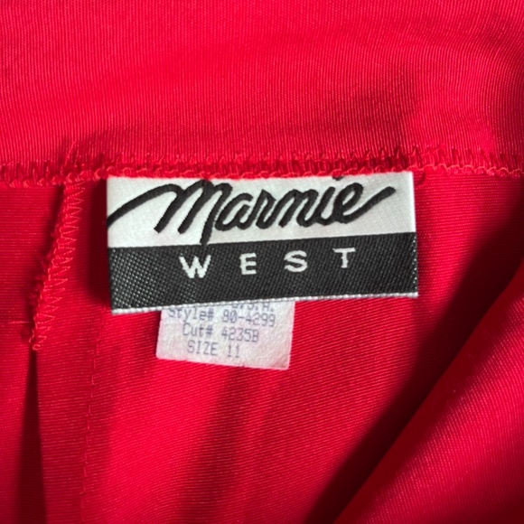 Vintage Red Fringe Miniskirt - Picture 5 of 6